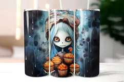 Halloween Voodoo Doll Cupcake Tumbler Wrap | Creepy Creature Product Image 2