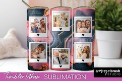 Photo Tumbler Wrap, Marble Family Frame Tumbler Sublimation Product Image 1