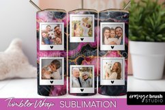 Photo Tumbler Wrap, Marble Family Frame Tumbler Sublimation Product Image 1