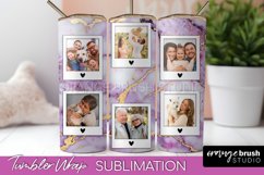 Photo Tumbler Wrap, Marble Family Frame Tumbler Sublimation Product Image 1
