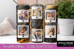 Photo Tumbler Wrap, Marble Family Frame Tumbler Sublimation Product Image 1