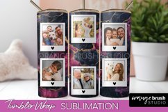 Photo Tumbler Wrap, Marble Family Frame Tumbler Sublimation Product Image 1