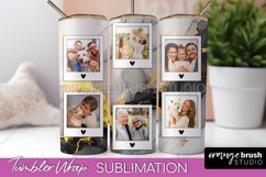 Photo Tumbler Wrap, Marble Family Frame Tumbler Sublimation Product Image 1