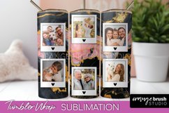Photo Tumbler Wrap, Marble Family Frame Tumbler Sublimation Product Image 1