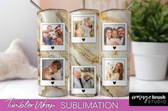 Photo Tumbler Wrap, Marble Family Frame Tumbler Sublimation Product Image 1