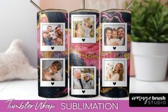 Photo Tumbler Wrap, Marble Family Frame Tumbler Sublimation Product Image 1