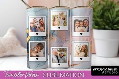 Photo Tumbler Wrap, Marble Family Frame Tumbler Sublimation Product Image 1