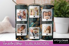 Photo Tumbler Wrap, Marble Family Frame Tumbler Sublimation Product Image 1