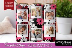 Retro Photo Tumbler PNG - Flowers Picture Tumbler Wrap Product Image 1