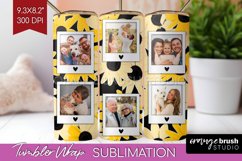 Retro Photo Tumbler PNG - Flowers Picture Tumbler Wrap Product Image 1