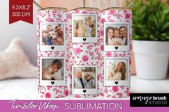 Retro Photo Tumbler PNG - Flowers Picture Tumbler Wrap Product Image 1