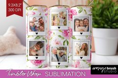 Retro Photo Tumbler PNG - Flowers Picture Tumbler Wrap Product Image 1