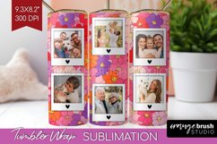 Retro Photo Tumbler PNG - Flowers Picture Tumbler Wrap Product Image 1