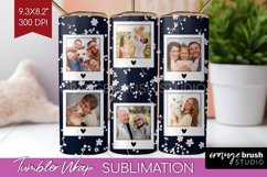 Retro Photo Tumbler PNG - Flowers Picture Tumbler Wrap Product Image 1