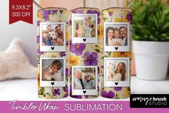 Retro Photo Tumbler PNG - Flowers Picture Tumbler Wrap Product Image 1