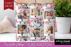 Retro Photo Tumbler PNG - Flowers Picture Tumbler Wrap Product Image 1