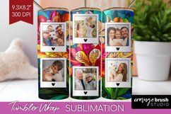 Stained Glass Photo Tumbler PNG - Flowers Picture Tumbler Product Image 1