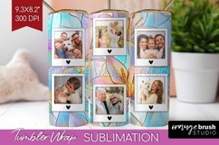 Stained Glass Photo Tumbler PNG - Flowers Picture Tumbler Product Image 1