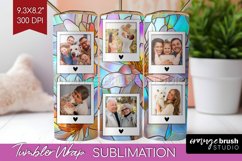 Stained Glass Photo Tumbler PNG - Flowers Picture Tumbler Product Image 1