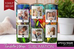 Stained Glass Photo Tumbler PNG - Flowers Picture Tumbler Product Image 1