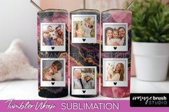 Photo Tumbler Wrap, Marble Family Frame Tumbler Sublimation Product Image 1