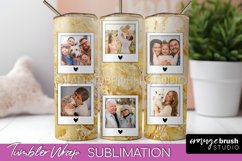 Photo Tumbler Wrap, Marble Family Frame Tumbler Sublimation Product Image 1