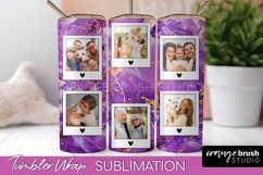 Photo Tumbler Wrap, Marble Family Frame Tumbler Sublimation Product Image 1