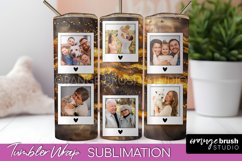 Photo Tumbler Wrap, Marble Family Frame Tumbler Sublimation Product Image 1