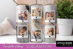 Photo Tumbler Wrap, Marble Family Frame Tumbler Sublimation Product Image 1