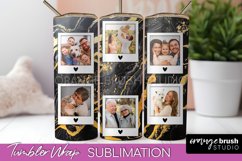 Photo Tumbler Wrap, Marble Family Frame Tumbler Sublimation Product Image 1