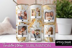 Photo Tumbler Wrap, Marble Family Frame Tumbler Sublimation Product Image 1