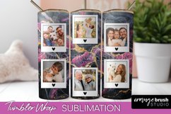 Photo Tumbler Wrap, Marble Family Frame Tumbler Sublimation Product Image 1