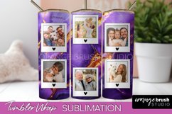 Photo Tumbler Wrap, Marble Family Frame Tumbler Sublimation Product Image 1