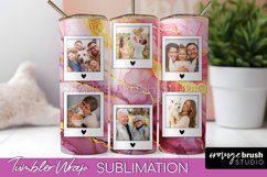 Photo Tumbler Wrap, Marble Family Frame Tumbler Sublimation Product Image 1