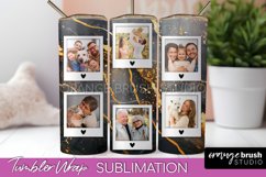 Photo Tumbler Wrap, Marble Family Frame Tumbler Sublimation Product Image 1