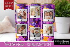 Retro Flowers Photo Tumbler PNG - Floral Picture Tumbler Product Image 1