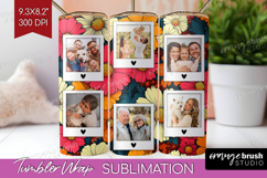 Retro Flowers Photo Tumbler PNG - Floral Picture Tumbler Product Image 1