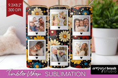 Retro Flowers Photo Tumbler PNG - Floral Picture Tumbler Product Image 1