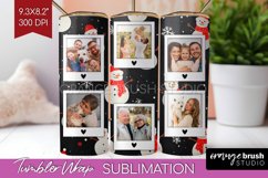 Christmas Photo Tumbler PNG - Snowman Picture Tumbler Wrap Product Image 1