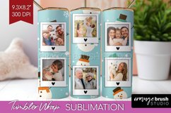 Christmas Photo Tumbler PNG - Snowman Picture Tumbler Wrap Product Image 1