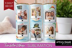 Christmas Photo Tumbler PNG - Snowman Picture Tumbler Wrap Product Image 1