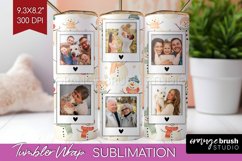 Christmas Photo Tumbler PNG - Snowman Picture Tumbler Wrap Product Image 1