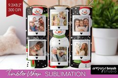 Christmas Photo Tumbler PNG - Snowman Picture Tumbler Wrap Product Image 1