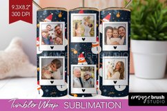Christmas Photo Tumbler PNG - Snowman Picture Tumbler Wrap Product Image 1