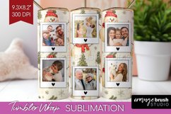 Christmas Photo Tumbler PNG - Snowman Picture Tumbler Wrap Product Image 1