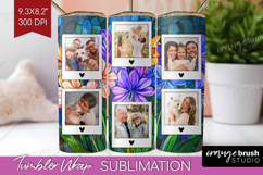 Stained Glass Photo Tumbler PNG - Flowers Picture Tumbler Product Image 1
