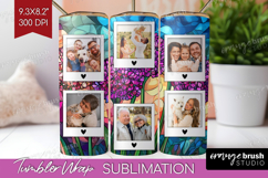 Stained Glass Photo Tumbler PNG - Flowers Picture Tumbler Product Image 1