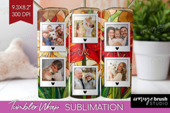 Stained Glass Photo Tumbler PNG - Flowers Picture Tumbler Product Image 1