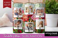 Stained Glass Photo Tumbler PNG - Flowers Picture Tumbler Product Image 1