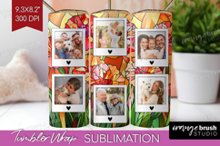 Stained Glass Photo Tumbler PNG - Flowers Picture Tumbler Product Image 1